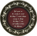 CVHOMEDECO. Primitives Vintage God Grant Me Wood Decorative Plate Retro Display Wooden Plate Home Décor Art, 9-3/4 Inch