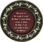 CVHOMEDECO. Primitives Vintage God Grant Me Wood Decorative Plate Retro Display Wooden Plate Home Décor Art, 9-3/4 Inch