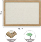 AKTOP 2-Pack Cork Bulletin Board with Linen 16.7" X 11", Small Framed Corkboard for Wall, Hanging Pin Board Picture Board for Home Office Decor, Cute Vision Board with 25 Pushpins (Carbonized Black)