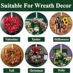 Wreath Hanger for Front Door, Adjustable 15 to 25 Inches Wreath Hangers, 20 lbs Larger Door Upgrade Wreath Hanger, Christmas (White)