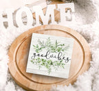 SRADMO Inspirational Botanical Eucalyptus Leaves Wood Box Sign Desk Decor, Green Rustic Eucalyptus Leaves Wooden Block Box Sign Decor for Home Office Shelf Table Decorative Accessories