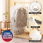 Hanging Vacuum Storage Bags, 6 Pack Hanging Storage Bags for Clothes With Electric Pump, Vacuum Sealed for Suits, Dress, Jackets (3 Long, 3 Short)