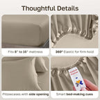 California Design Den California King Sheet Set - 100% Cotton, 600 Thread Count Deep Pocket Cal King Sheet Set, Luxury Soft Hotel-Quality Sheets with Sateen Weave (Cool Taupe)
