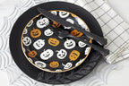 Oneida Dinnerware Set, Vintro Halloween Accent Plates, Assorted Set of 4, Porcelain, Dishwasher Safe, Microwave Safe, Halloween Decor Indoor, Skulls, Pumpkins, Spooky Decorative Plates (4 Piece)