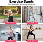 New Horrizon Resistance Bands Resistance Loop Exercise Bands for Working Out, Set of 5 with Carry Bag – Strength Training & Physical Therapy Bands for Men & Women – Home Gym & Yoga – Lifetime Support