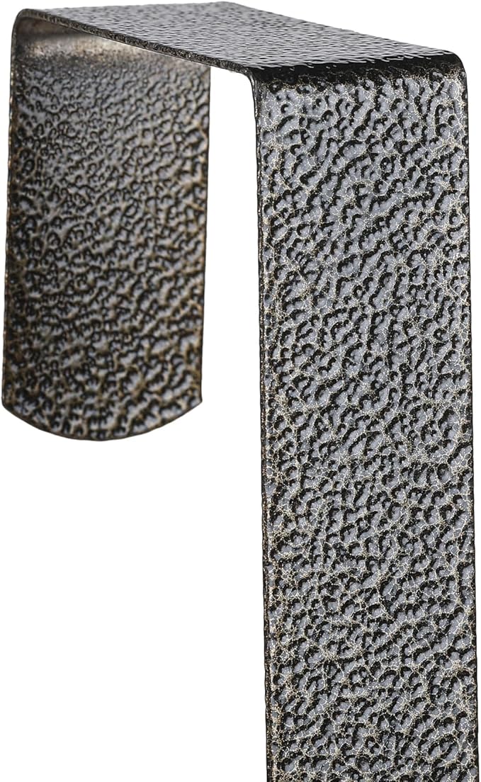 Sattiyrch 12" Wreath Hanger for Front Door,Steel Over The Door Hanger Hook,Wreath Door Hanger(Textured Bronze, 2)