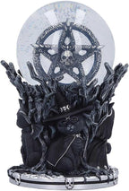 Nemesis Now Cult Cuties Circle of Mischief Snow Globe - Gothic Halloween Decor Indoor Figurine, Hand-Painted Resin Base, Glass Globe with Star Glitter, for Mom, Dark Fantasy Lovers