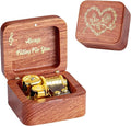 Cant Help Falling in Lov Wind Up Wooden Music Box, Vintage Musical Gifts for Birthday Christmas Valentine's Day Anniversary (Rosewood)