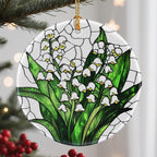 Flower Hanging Ornament, Christmas Ornaments, Xmas Decorations for Tree, Ornaments for Christmas Tree, Holiday Ornament, Flower Themed Gifts, Holiday Party Gifts, Xmas Gift Ideas - Lily of The Valley