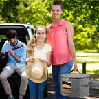 Lifewit Round Cowboy Hat Box for 7 Caps, Large Felt Hat Organizer Bag for Men&Women Storage, Baseball Cap Container with Lid for Travel, Foldable 16.5" Dx10.6 H Carrier, 37L Each, Gray 1 Pack