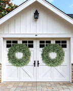 32 Inch Large Olive Wreaths for Front Door, Artificial Large Spring Summer All Seasons Year Round Green Lush Olive Branch Wreath for Home Farmhouse Porch Window Outdoor
