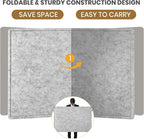 Large Bulletin Board, 72 X 48 inches Cork Board with 30 Pushpin, 6' x 4' Felt Cork Board Notice Pin Board, Self-Adhesive Vision Board Mood Board Foldable Photo Board for Wall - Silver Gray