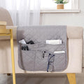 Armchair Caddy for Couch Remote Control Holder Non-slip Waterproof Sofa Armset Organizer with 4 Pockets Couch Chair Armrest Storage for TV Remote Control Phone Book 35"x13" Grey 1 Pack