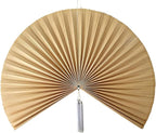 Chicvillage Big Fan Decor 47", Bamboo Wall Fan for Headboard, Japanese Wall Fan Handwoven Art, Large Aesthetic Hanging, Hook Included (Beige)