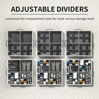 Aokeyee Shoe Organizer for Closet,2 Pack Foldable Shoe Storage Organizer Box Bin with Adjustable Dividers and Clear Cover, Fits up to 16-32 Pairs