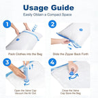 HOUSE DAY 10 Jumbo Vacuum Storage Bags with Pump,Space Saving Vacuum Seal Bags For Clothing Travel, Vacuum Storage Bags For Clothes, Comforters, Blankets, Pillows, Bedding, Moving, Travel, Hand Pump