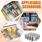 Blosssound 15 Pcs 5.12 Tall Drawer Divider Adjustable Drawer Organizer DIY Ultra Deep Storage Organizer Separator with Fixed Buckle for Underwear Socks Dormitory Office Kitchen Bedroom(Grey)