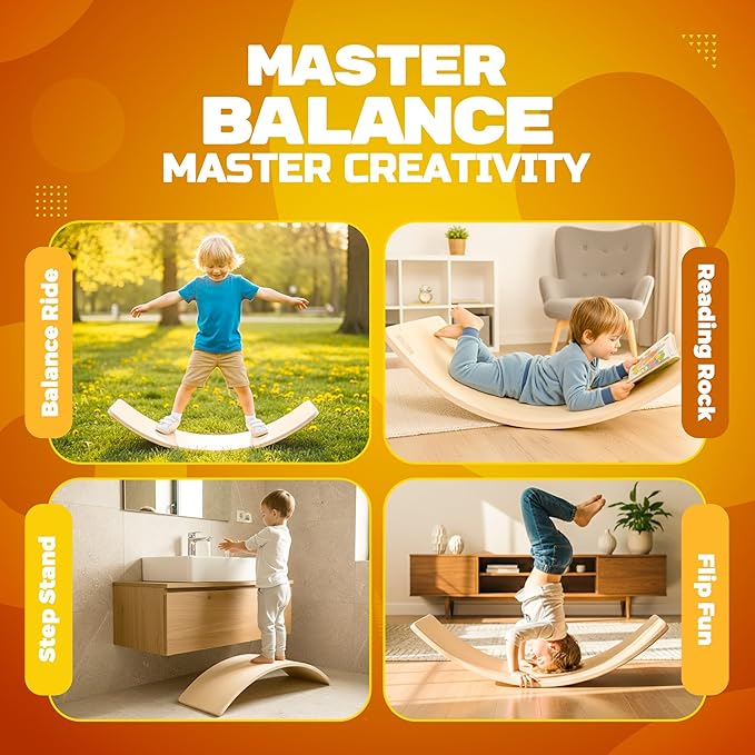 wobble board for kids | slack board | exercise equipment | balance board for adults | toddler toys | kids outdoor toys | stretching equipment | montessori toys