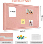 Large Bulletin Board - Foldable 24x18 Inches Cork Board Alternative, Self-Adhesive Felt Bulletin Board for Wall, Home Office Classroom Decor