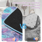 6x9 Area Rugs for Living Room Bedroom: Ultra Soft Fluffy Shag Rug Upgrade Non-Slip Non-Shedding Large Fuzzy Plush Carpet Indoor Floor Carpets for Kids Room Playroom Nursery Dorms Home Rainbow Purple