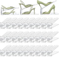 30 Pack Shoe Slots Organizer for Closet, Adjustable Shoe Stackers for a Pair of Shoes Shoe Rack Storage Shoe Space Saver 50% Shoe Shelf Display Holder for Closet