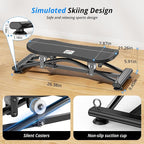 Balance Board with Resistance Bands, Versatile Rocking Stepper, Ski Machine & Wobble Board Featuring LCD Monitor, 330 lbs High-Capacity Side Steppers for Exercise at Home
