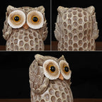 Set of 3 Owl Statues Home Décor, Cute Owl Figurines for Shelf, Living Room Bedroom Office Desktop, Bookshelf, Animal Sculptures Gifts,Small Decor Accents Items for Birds Lovers