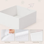 Criusia Drawer Organizers 18-Piece Set, Dresser Organizer for Baby Clothes, Foldable Closet Storage & Drawer Dividers for Underwear, Socks, Nursery, White