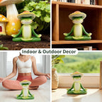 Meditation Mushroom Resin Statues – Cute Yoga Mushroom Figurines for Desk, Home, Office & Garden Decor – Zen Resin Sculptures for Living Room, Patio, Tabletop & Backyard (1 Pack, Frog)