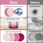 Coasters for Drinks Absorbent, Coasters Set of 4 - Color, 8 Pack Pink Coaster for Desk, House Essentials for New Home, Kitchen and Dining Coffee Table Decor, Modern Home Decor
