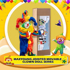 Maxyoung 14 Inch Porcelain Clown Doll Vintage Dolls Figurine, Collectible Figure, Hand Painted Toy, Christmas Halloween Birthday Gift, Movable Joints