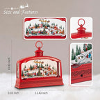 Large Christmas Snow Globes, 10.83" Electric Red Light up Snow Globe Christmas Village, 8 Festive Songs 6H Timer & Dual Power, Musical Snowglobes Christmas Decorations Indoor Ornament Snowglobe