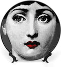 Lina Cavalieri Plate, Wall Decorative Plate, Mysterious Face Plate Wall Hanging Decoration,Including Bracket and Special Spring Hook, 10inch, Style11