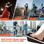 Athletic Balance Boards, Athletic Balance Trainer for Core & Ankle Strength, Non-Slip Wood TPE Wobble Board for Home Gym Fitness, Rehabilitation, and Stability Training