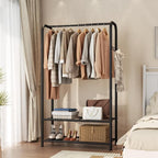 SINGAYE Clothing Racks For Hanging Clothes Rack Portable Closet Garment Coat Rack With Shelves Heavy Duty Hanger Stand Wardrobe Free Standing Closet
