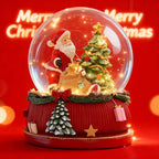 8.25 Inch Height Christmas Snow Globe with Light up Musical Snowflakes Holiday Decoration, Santa Claus Oversized Resin Snowglobes, Christmas Holiday Decor.