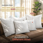 Utopia Bedding 17x17 Pillow Inserts, Set of 2, White – Indoor Decorative Throw Pillows for Bed, Sofa & Couch – Soft, Supportive & Fluffy Cushion Inserts