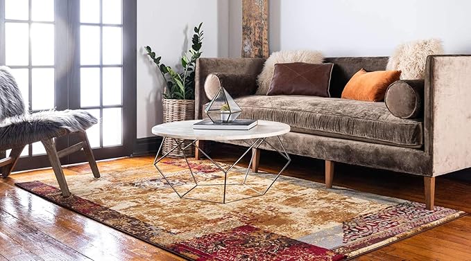 Unique Loom Barista Collection Area Rug - Arusha (2' 2" x 3' 1" Rectangle, Beige/ Black)