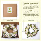 Peony Wreath 23'' Spring Wreaths for Front Door, Artificial Large Floral Wreath for Front Door Wall Decor, Valentine’s Day Home Wedding Housewarming Gift EZsenses (Green)