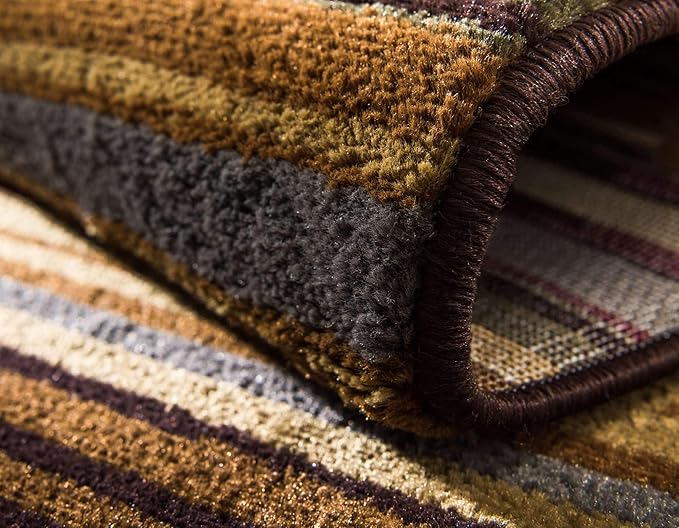 Unique Loom Barista Collection Area Rug - Icatu (4' 1" Round, Beige/ Brown)