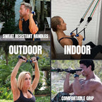 Bodylastics Patented Basic Series Resistance Band Set - 5 Resistance Bands with Snap Reduction Tech, 2 Handles, 2 Ankle Straps, 1 Door Anchor & 1 Carry Bag