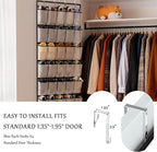 homyfort Over the Door Shoe Organizer, 40 Large Breathable Mesh Pocket,Space Saving Hanging Shoe Rack,Shoe Storage Holder for Entryway Bedroom Closet