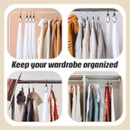 25 Pcs Scarf Hanger Plastic Holder Organizer Space Saving Scarf Organizer Clothes Hanger for Scarves Headscarves Clothing Sorting Storing (Black)