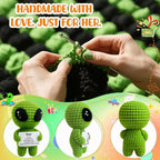 MAMAGIFTREE for Mom – Cute Crochet Alien Figure with Sentimental Card, Funny & Meaningful Handmade Gift from Daughter or Son