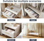 DIMJ Sock Organizer Drawer Organizer - Dresser Underwear Drawer Organizer for Storing Socks, Handkerchiefs, Ties, Belts, White