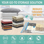 Cozy Essential Vacuum Storage Bags, Compression Space Saver Bags for Clothes, Comforters, Blankets, Pillow, Bedding, Sealer Clothing Storage,6 Combo