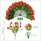 24 Bundles Artificial Fall Flowers for Outdoor Realistic Faux Flower Garden Home Decoration, Hanging Autumn Fall Decor Daisy with Eucalyptus Fake Plants Greenery Porch Patio Front Door Decors