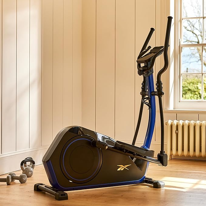Reebok FR20 Home Elliptical Cross Trainer, Black, Cardio Exercise, 8 Resistance Levels, 264 lb. Capacity, Plus 60 Day Free Kinomap Membership