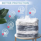 6 Pack Vacuum Storage Bags, Cube Combo (3 Jumbo+3 Medium), Vacuum Seal Bags for Clothing, Bedding, Blanket, Space Saving Closet Organization