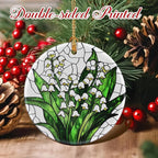 Flower Hanging Ornament, Christmas Ornaments, Xmas Decorations for Tree, Ornaments for Christmas Tree, Holiday Ornament, Flower Themed Gifts, Holiday Party Gifts, Xmas Gift Ideas - Lily of The Valley